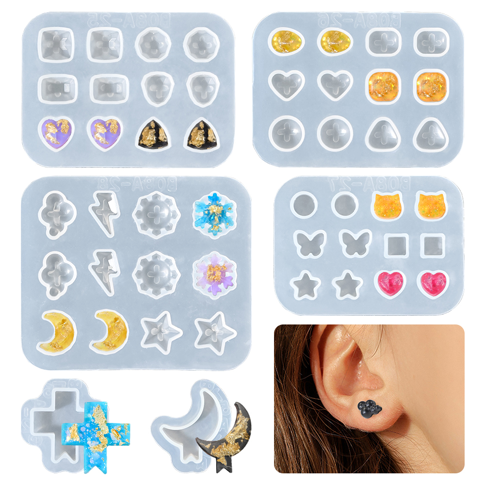 Jewelry Making Mold - S0194 Silikonform Epoxidharz Mini Gem Ear