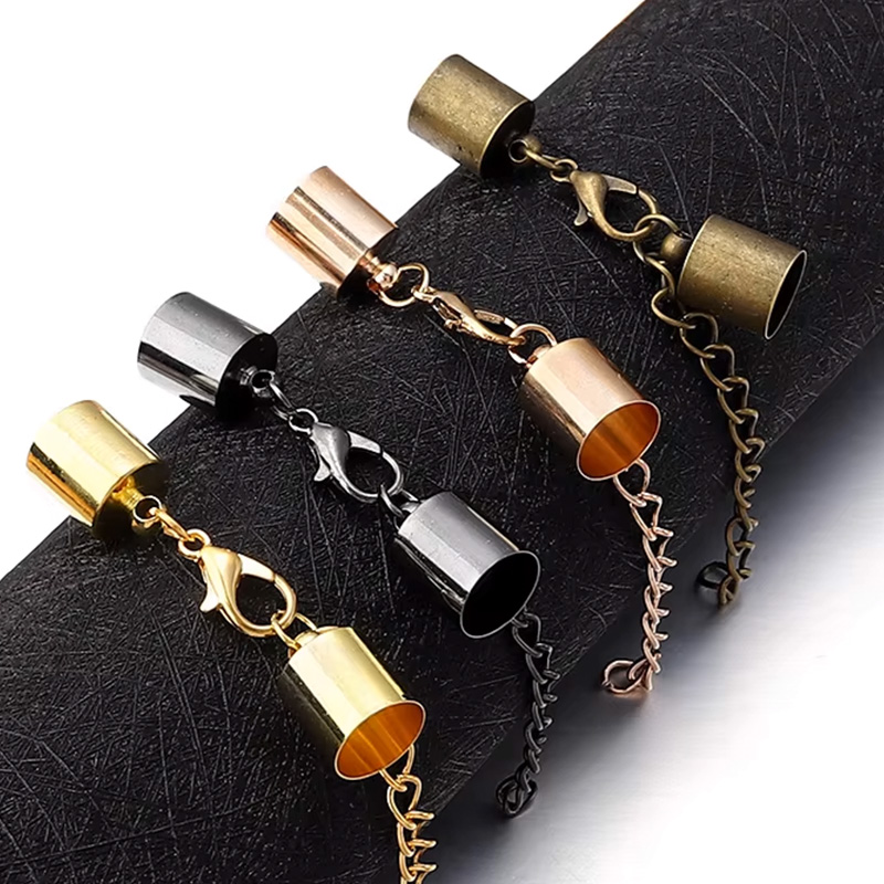 Jewelry Making Accessories - 10Sets Leather Cord End Caps With