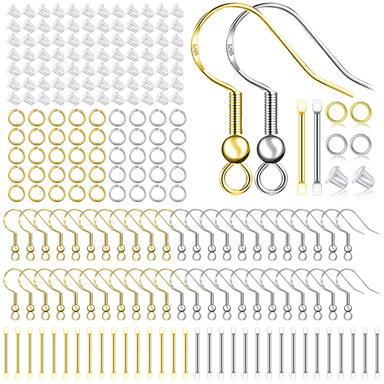 Jewelry Making Findings - 925 Silver/Gold Plated Earring Hooks for
