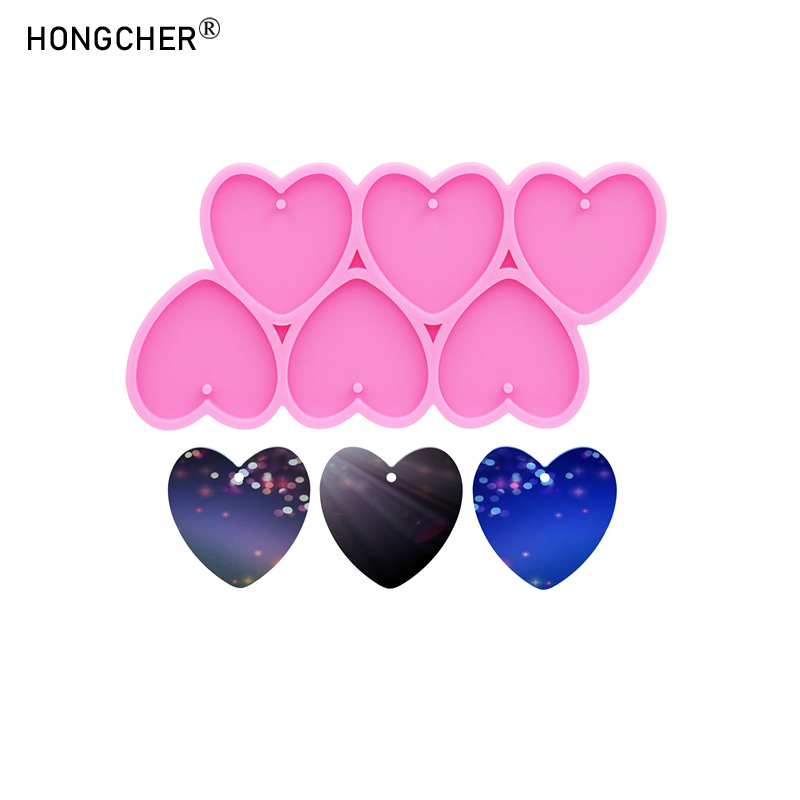 Jewelry Making Mold - Shiny mirror love epoxy resin silicone