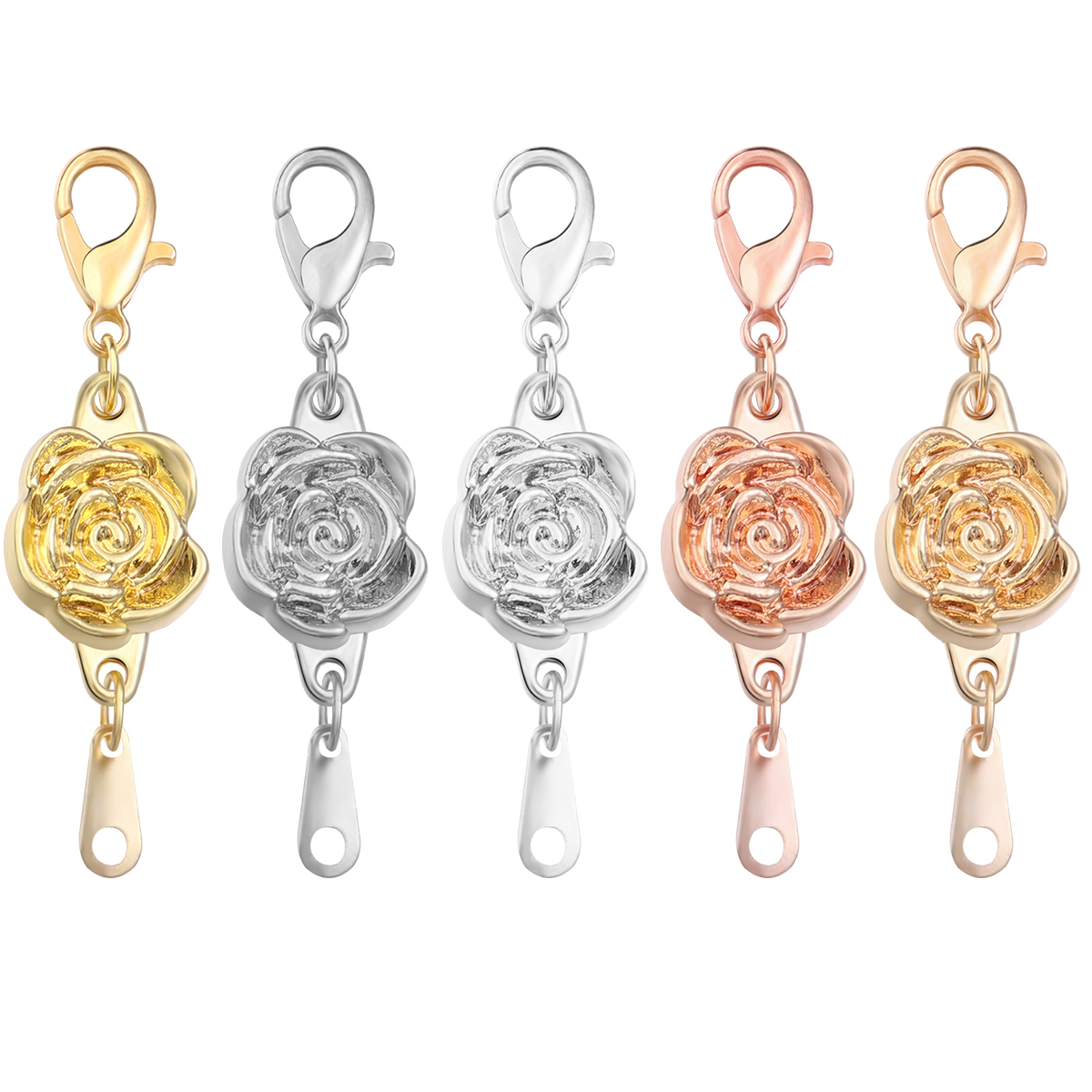 Jewelry Making Accessories - 5pcs/lot Strong Magnetic Clasps Alloy Rose