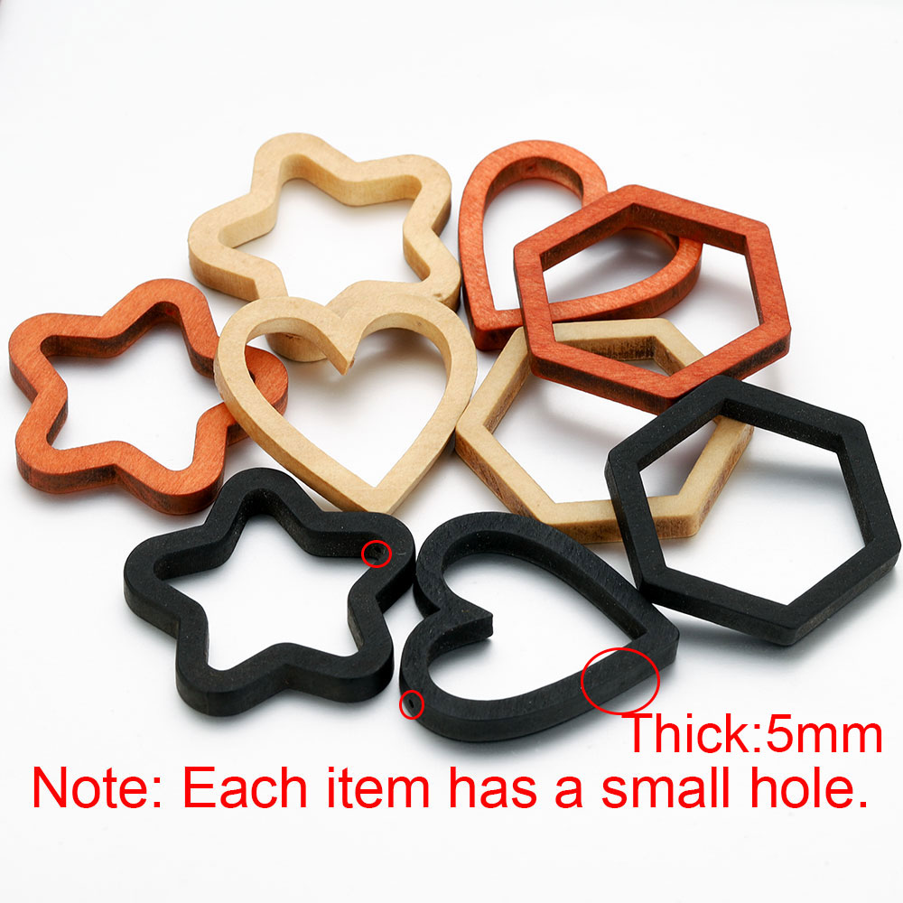 10pcs Wood Heart Square Silico - Jewelry Making Mold avaliação e preço