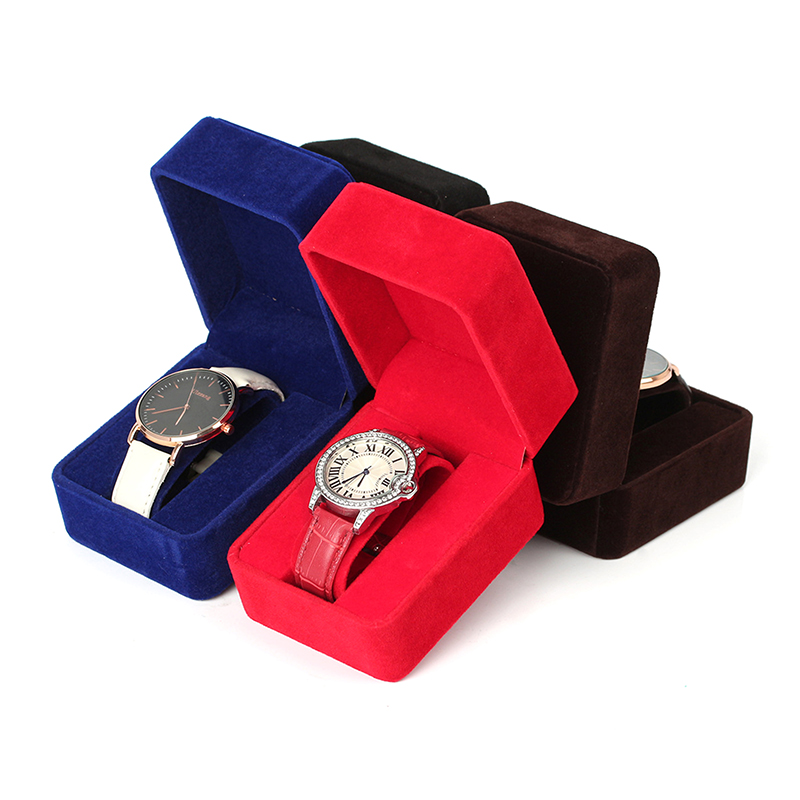 Watch Box Fashion Velvet Round - Jewelry Making Business avaliação e preço