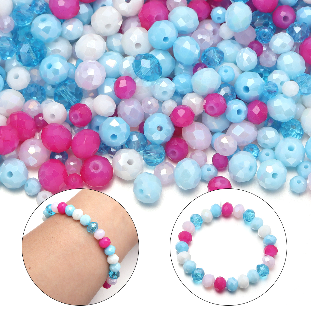 100-200pcs/lot 4/6/8mm Pink Bl - Jewelry Making Beginners avaliação e preço