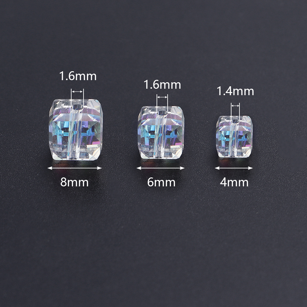 50pcs/lot Square Faceted Glass - Jewelry Making Beginners avaliação e preço