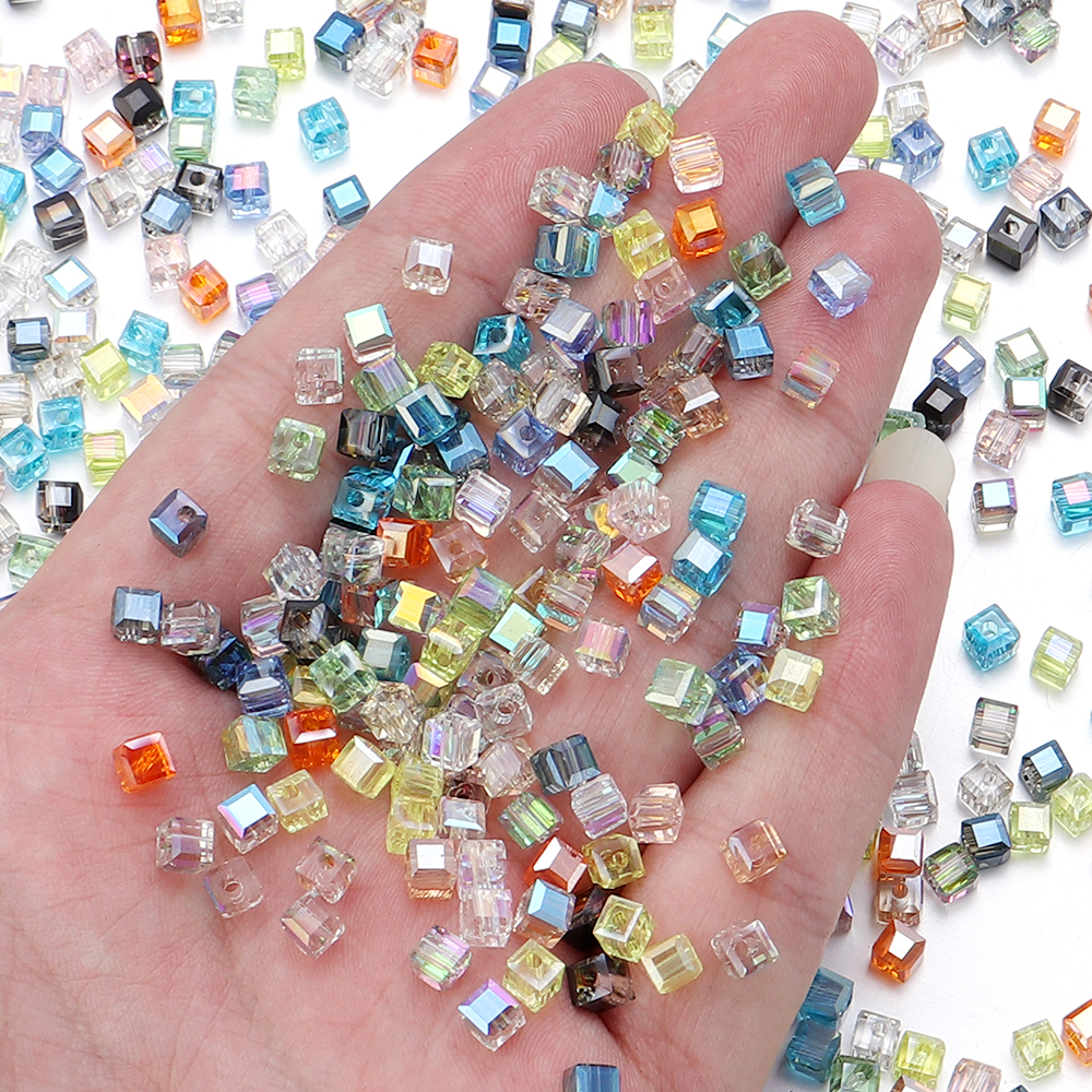 50pcs/lot Square Faceted Glass - Jewelry Making Beginners avaliação e preço