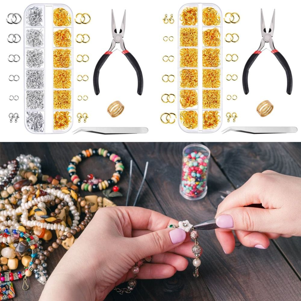 1200pcs 4-10mm Gold Silver Ope - Jewelry Making Pliers avaliação e preço