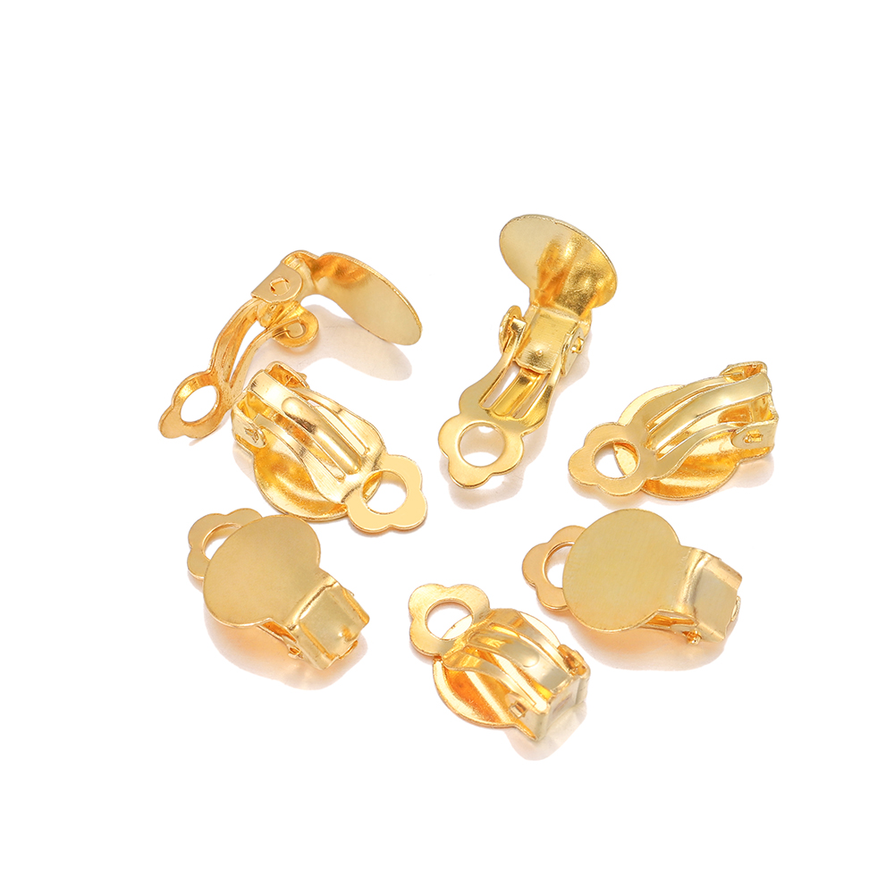 50pcs/Lot 10mm Meatl Ear Clips - Jewelry Making Findings avaliação e preço