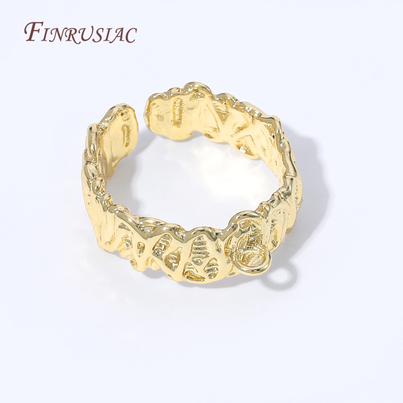 18K Gold Plated Open Adjustabl - Ring Blank Adjustable avaliação e preço