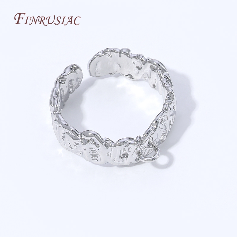 18K Gold Plated Open Adjustabl - Ring Blank Adjustable avaliação e preço