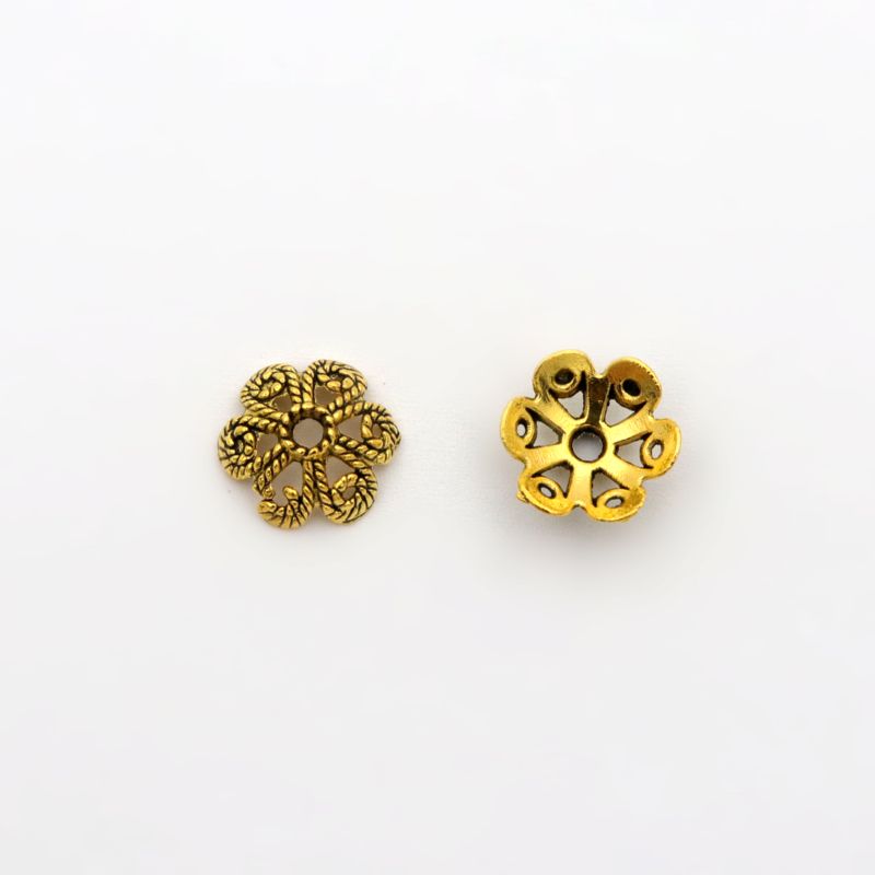 50pcs Flower Hollow Loose Spac - Jewelry Making Business avaliação e preço