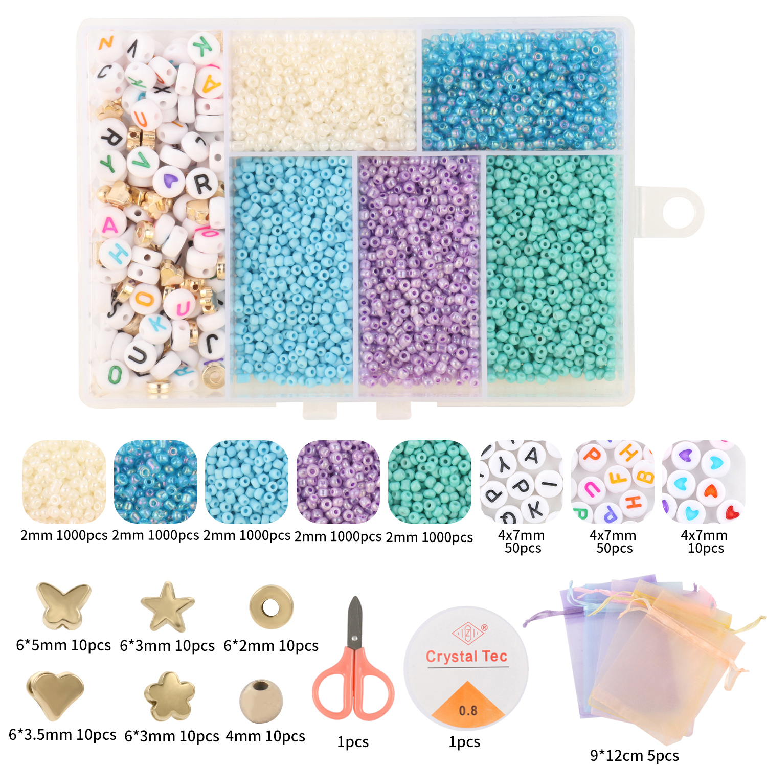 5000pcs Boxed Beads Kits Czech - Jewelry Making Kits For Kids avaliação e preço