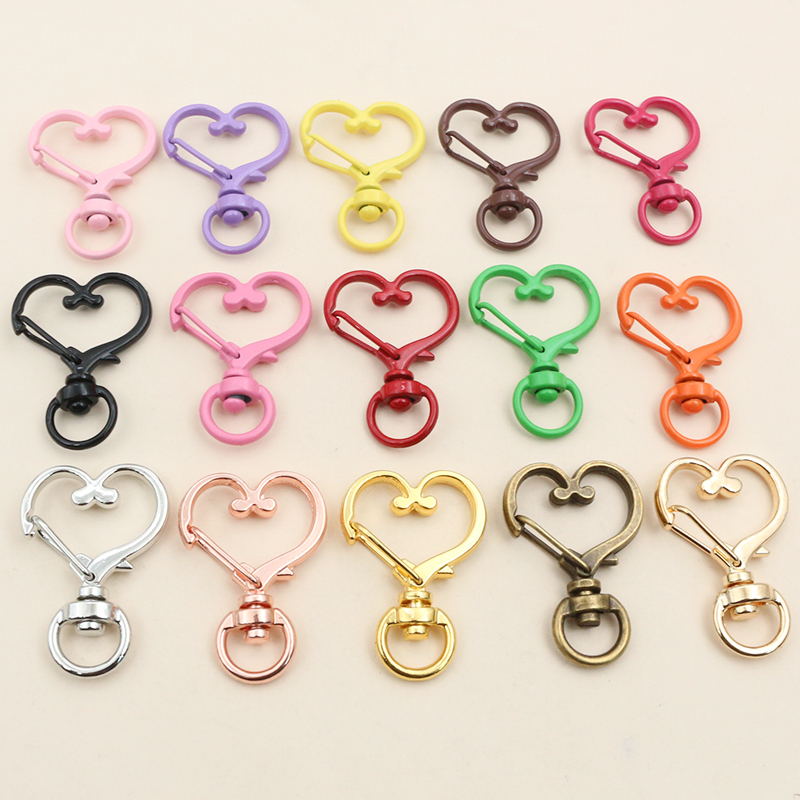 10pcs 35x24mm Heart Snap Hook  - Jewelry Making Findings avaliação e preço