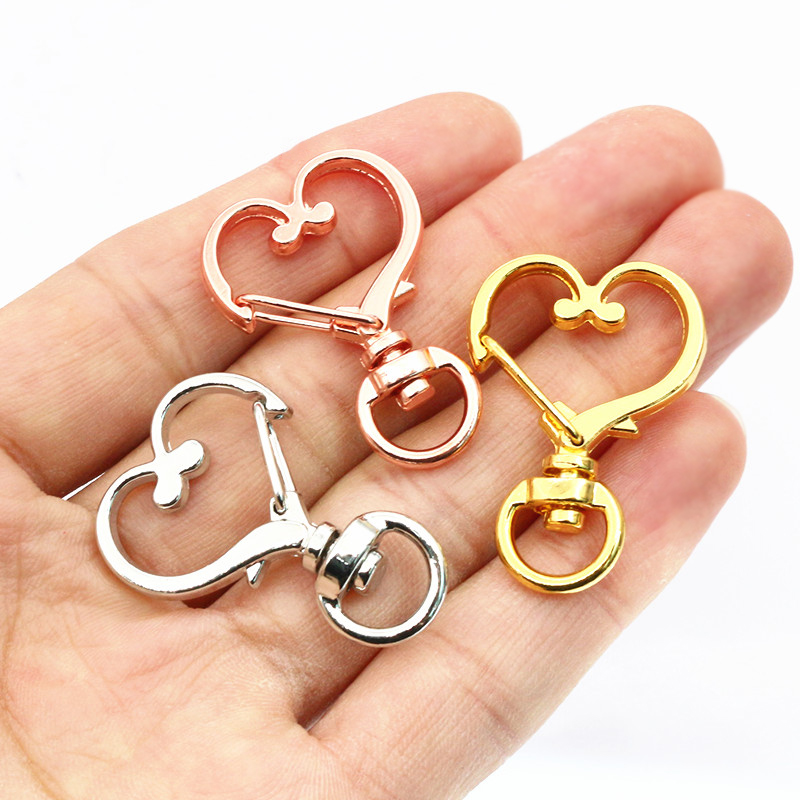 10pcs 35x24mm Heart Snap Hook  - Jewelry Making Findings avaliação e preço