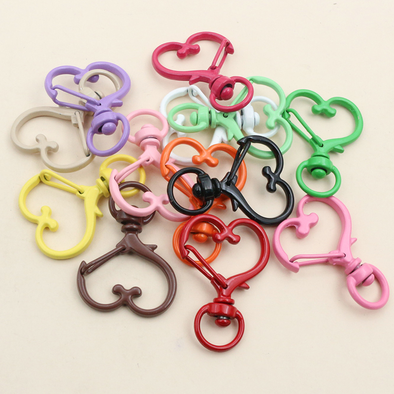 10pcs 35x24mm Heart Snap Hook  - Jewelry Making Findings avaliação e preço