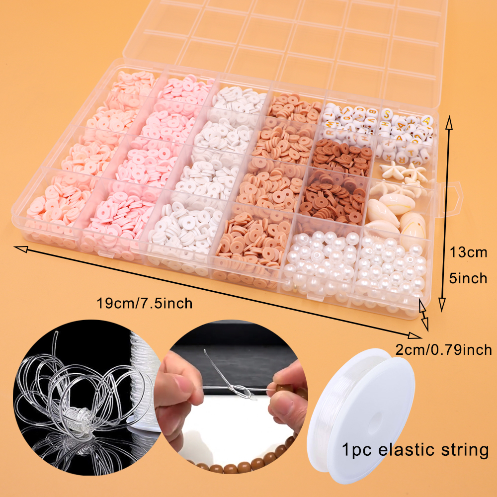 DIY Clay Beads Bracelet Making - Jewelry Making Kits For Kids avaliação e preço