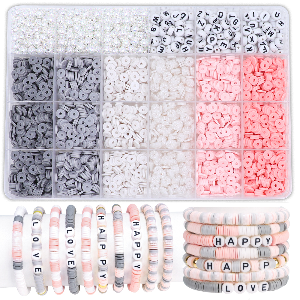 DIY Clay Beads Bracelet Making - Jewelry Making Kits For Kids avaliação e preço