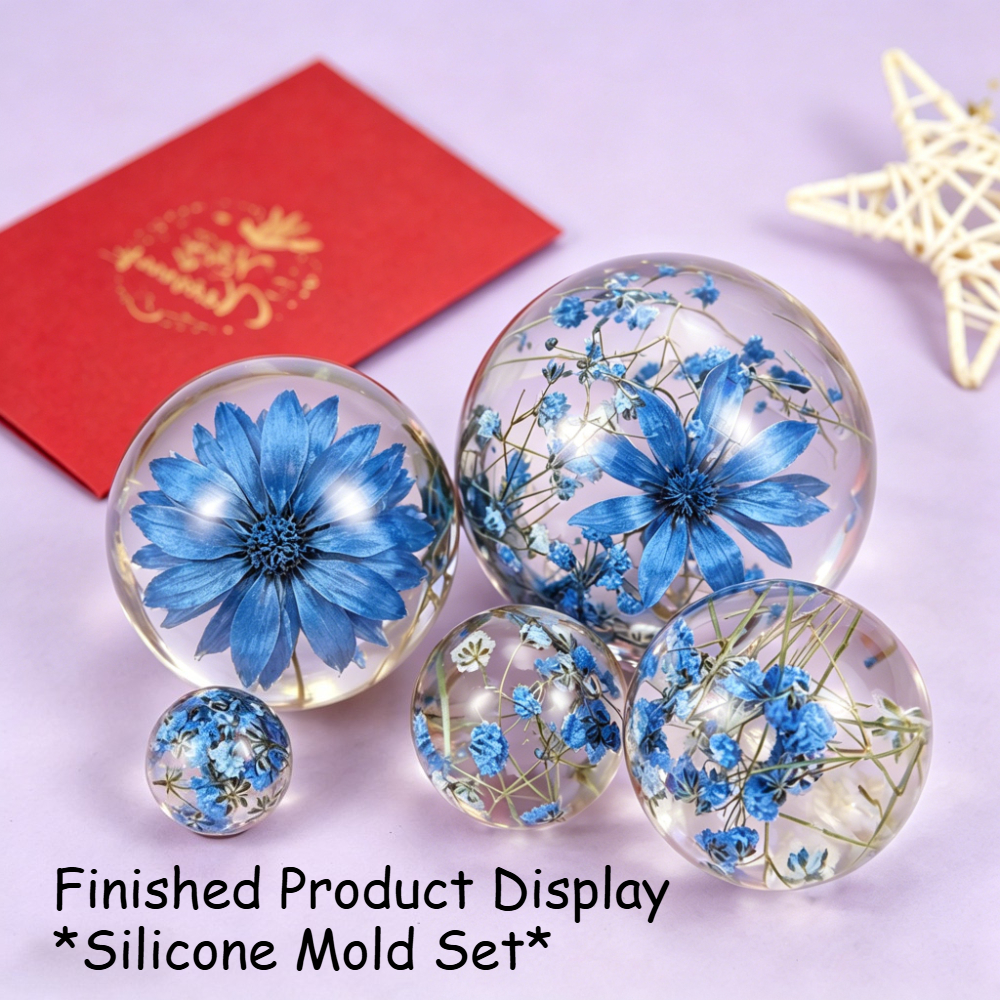5Pcs Sphere Silicone Mold Kit  - Jewelry Making Kits For Kids avaliação e preço