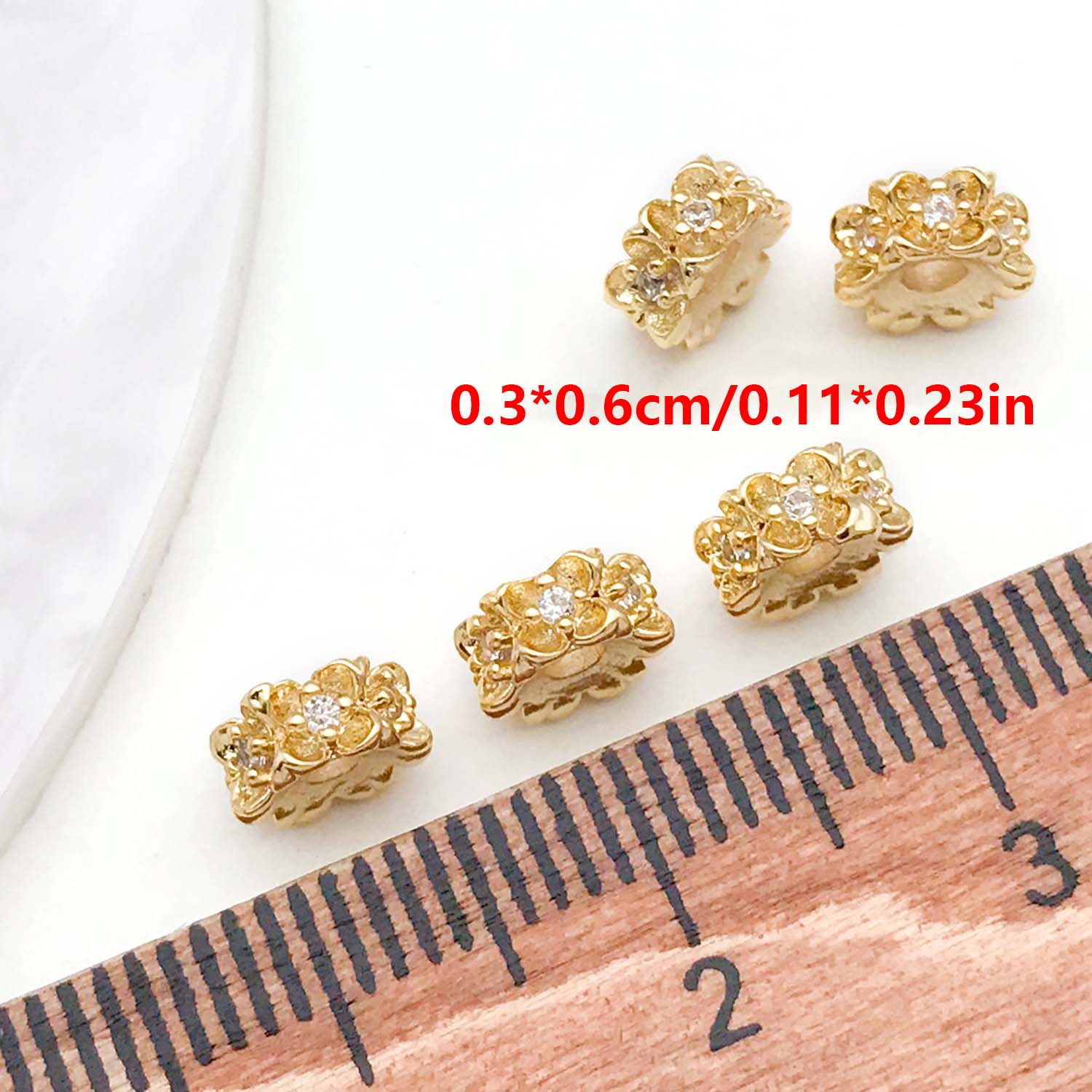 5pcs 18K Real Gold Plated Bras - Jewelry Making Beginners avaliação e preço