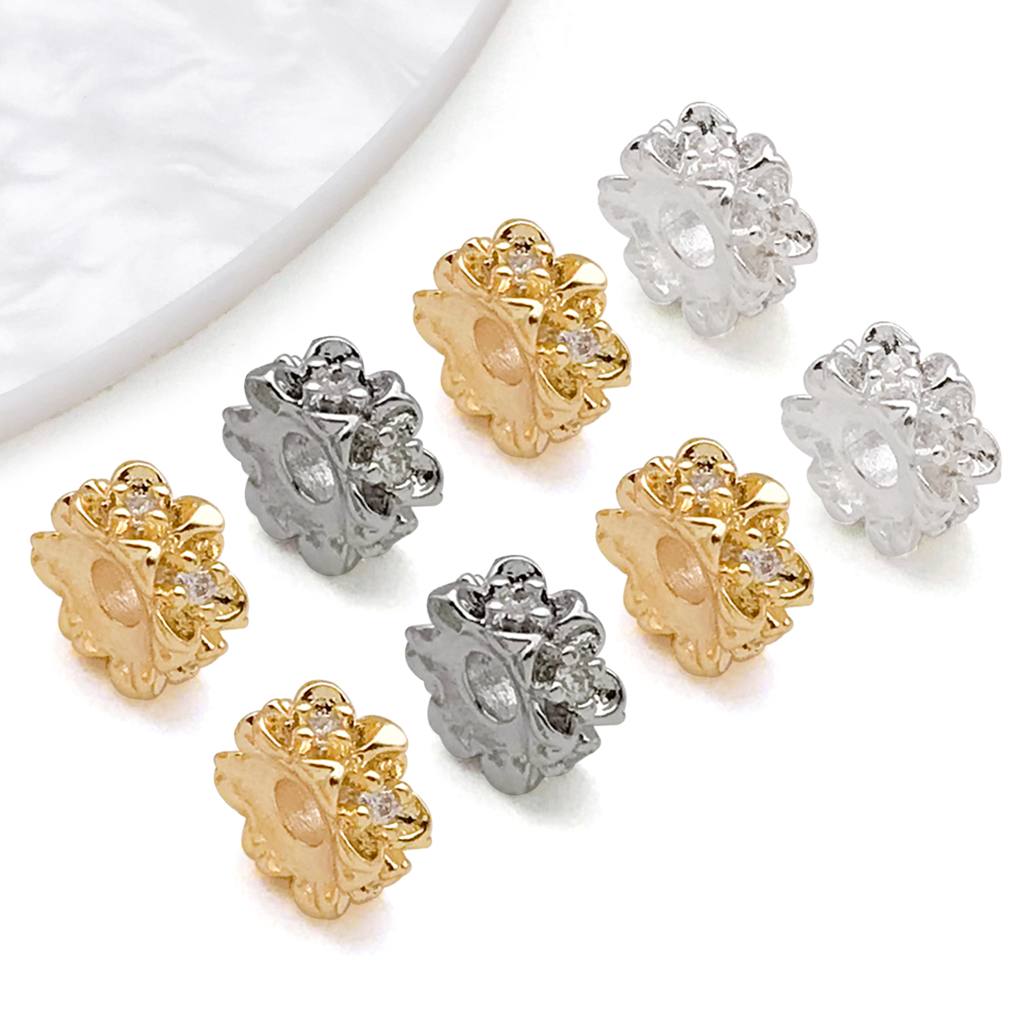 5pcs 18K Real Gold Plated Bras - Jewelry Making Beginners avaliação e preço