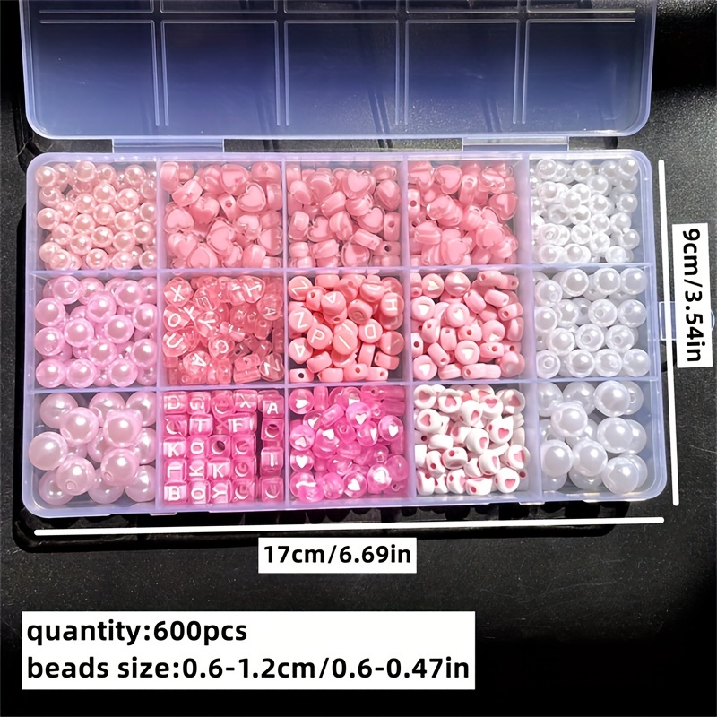 10-piece pink alphabet box, ac - Jewelry Making Beginners avaliação e preço