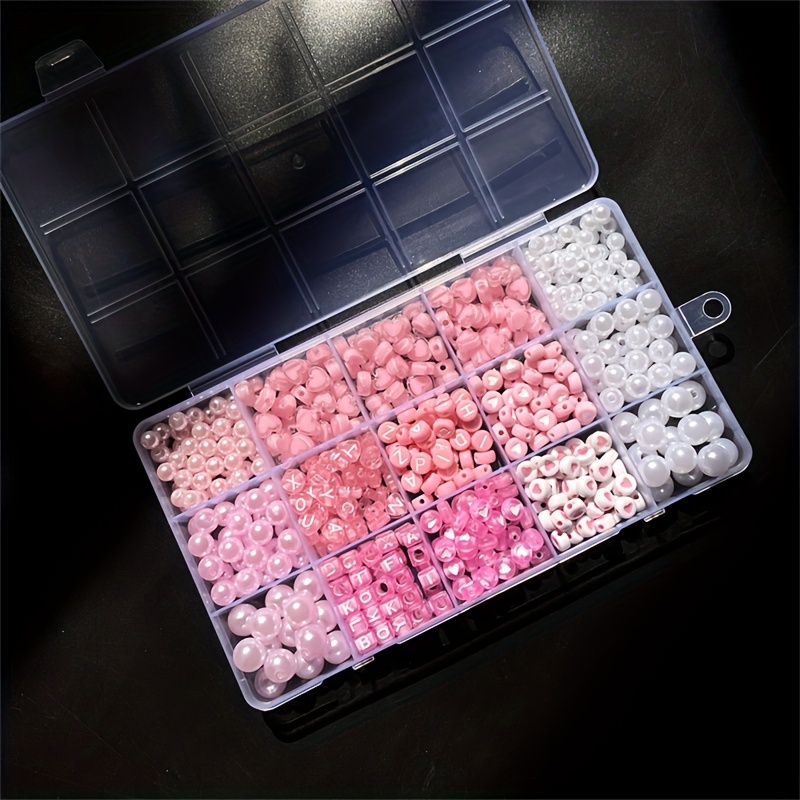 10-piece pink alphabet box, ac - Jewelry Making Beginners avaliação e preço