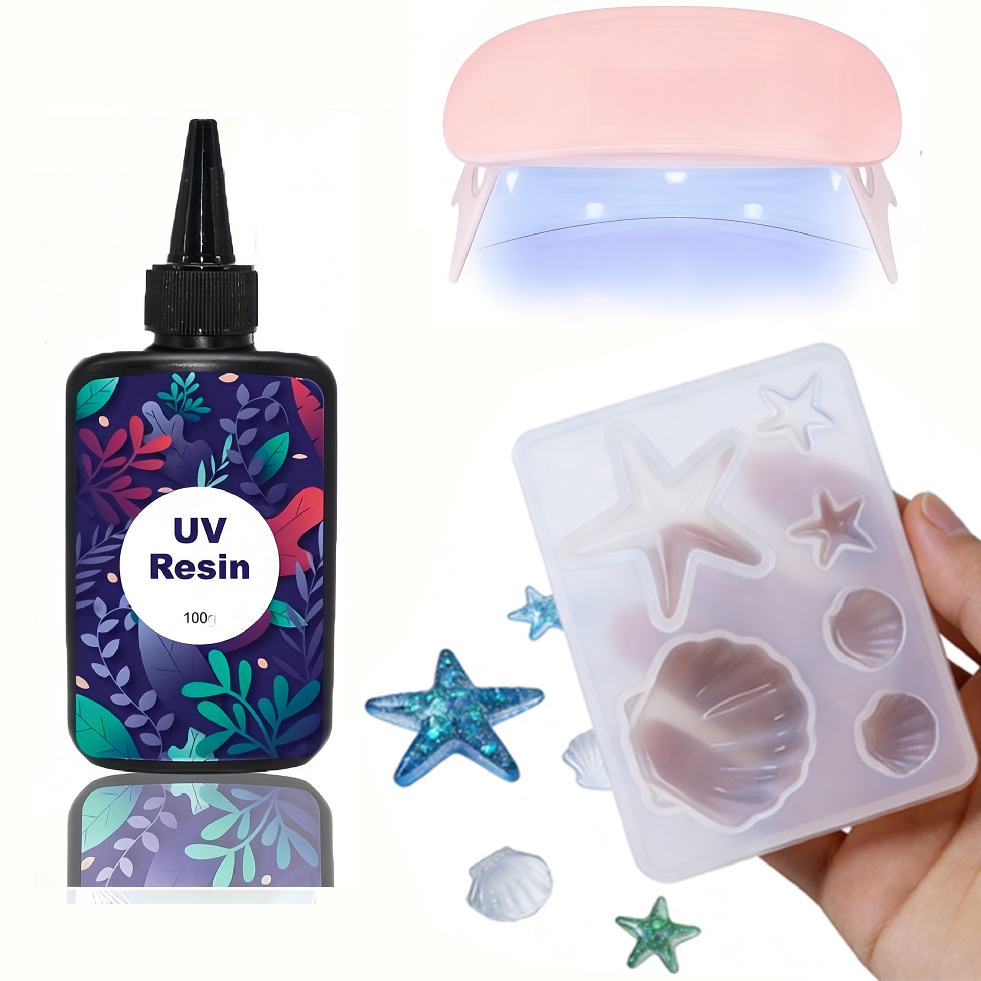 DIY Ocean Theme Crystal Epoxy  - Jewelry Making Mold avaliação e preço