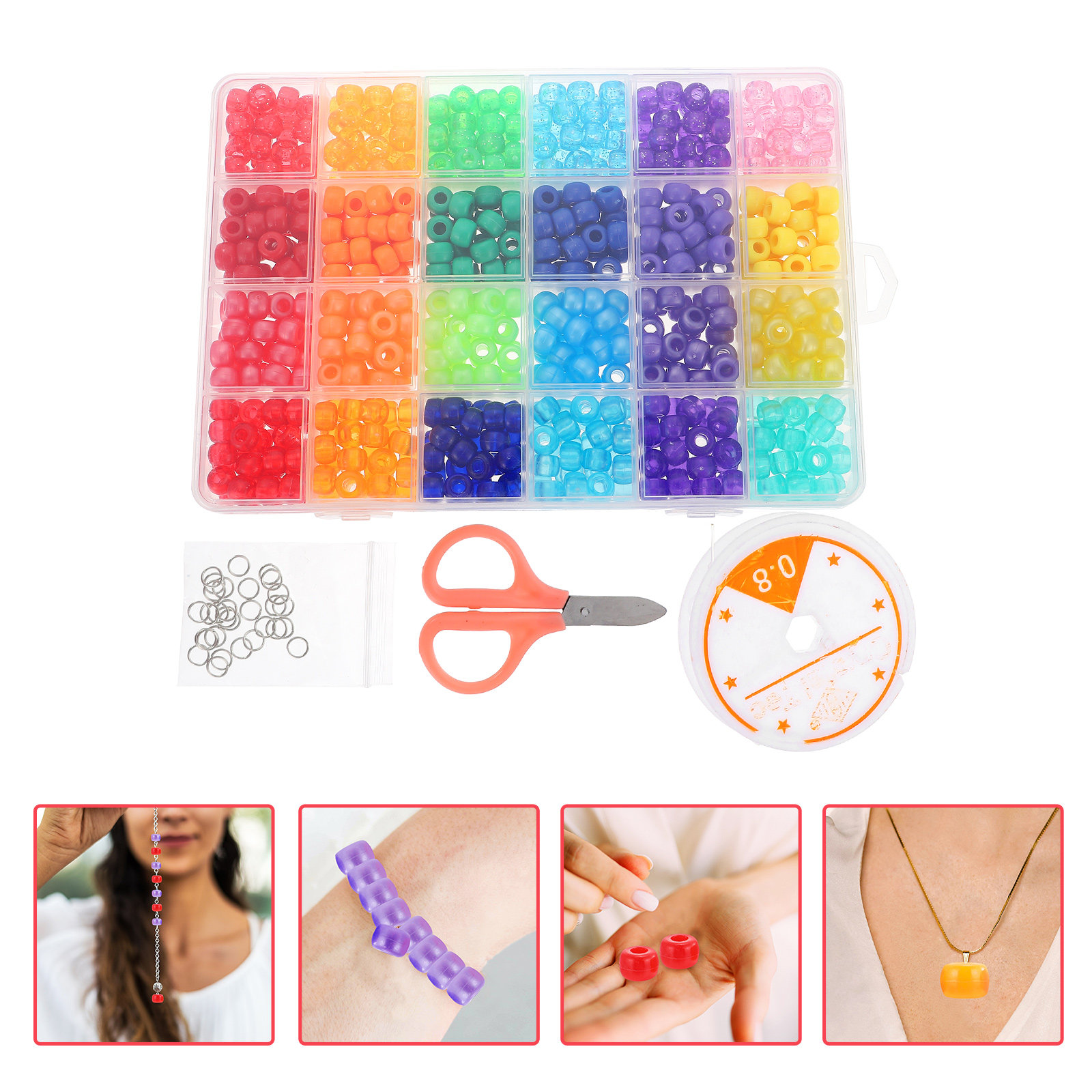 1Set Large Hole Beads DIY Bead - Jewelry Making Kits For Kids avaliação e preço