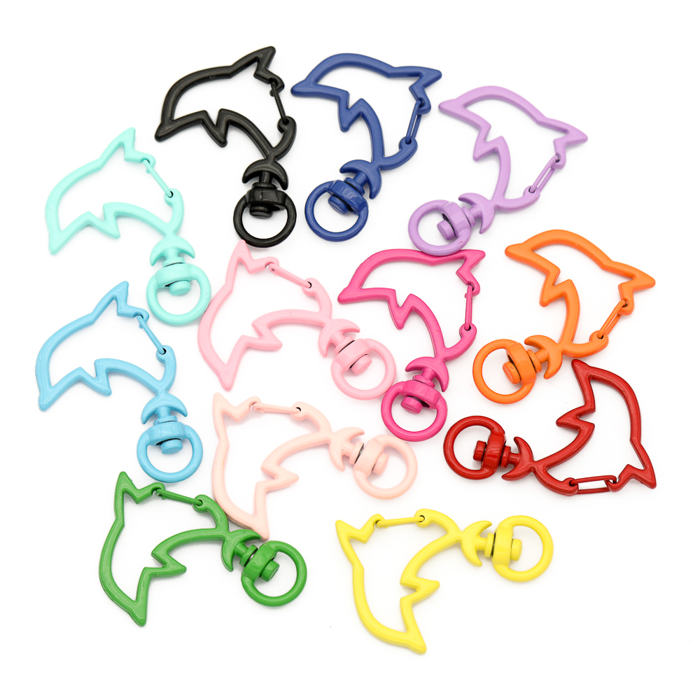10pcs Candy Colors Metal Dolph - Jewelry Making Accessories avaliação e preço