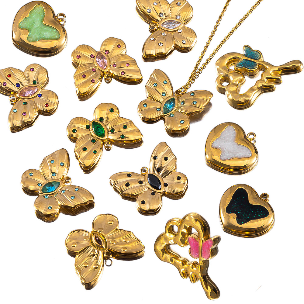 2pcs Enamel Butterfly Lava Lov - Jewelry Making Beginners avaliação e preço