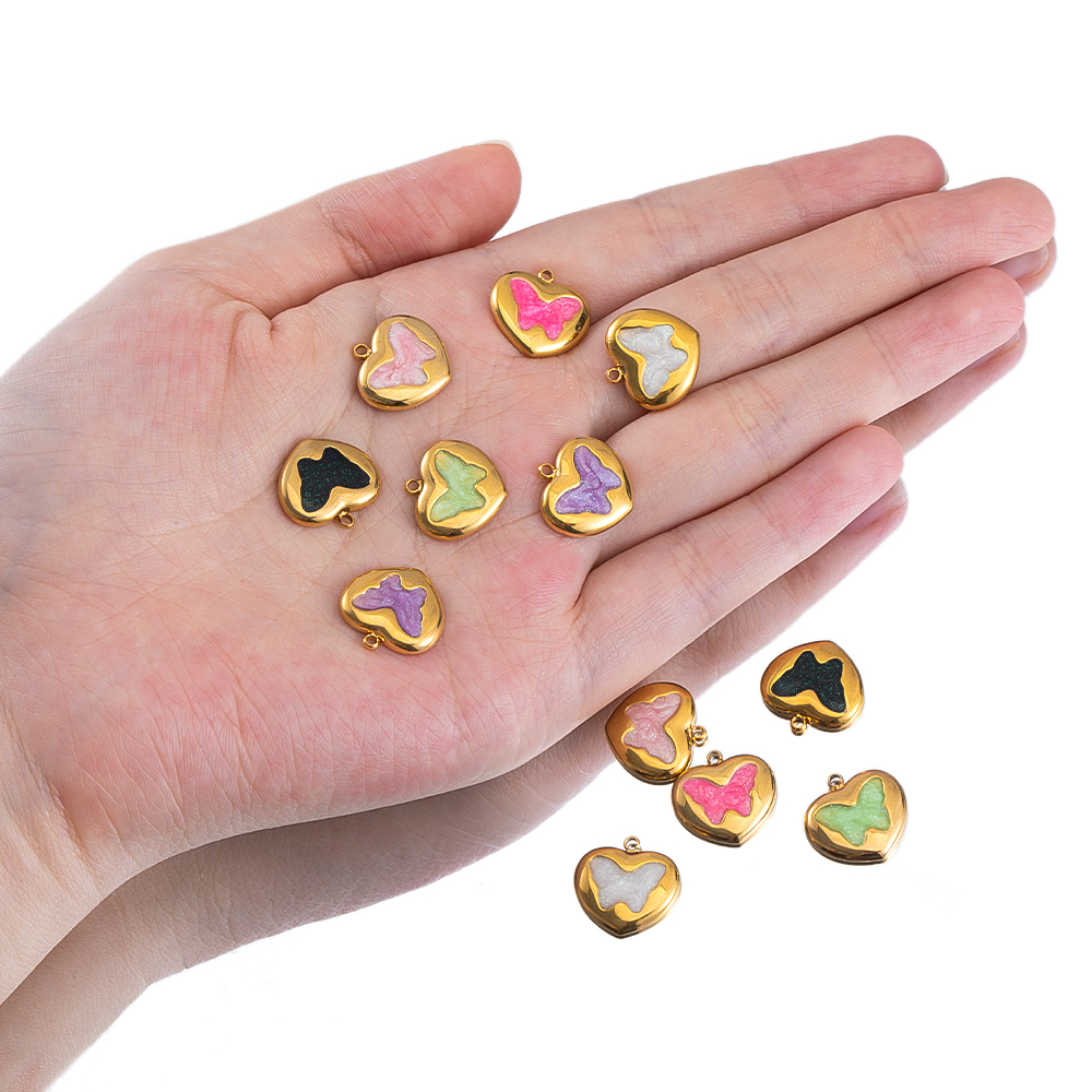 2pcs Enamel Butterfly Lava Lov - Jewelry Making Beginners avaliação e preço