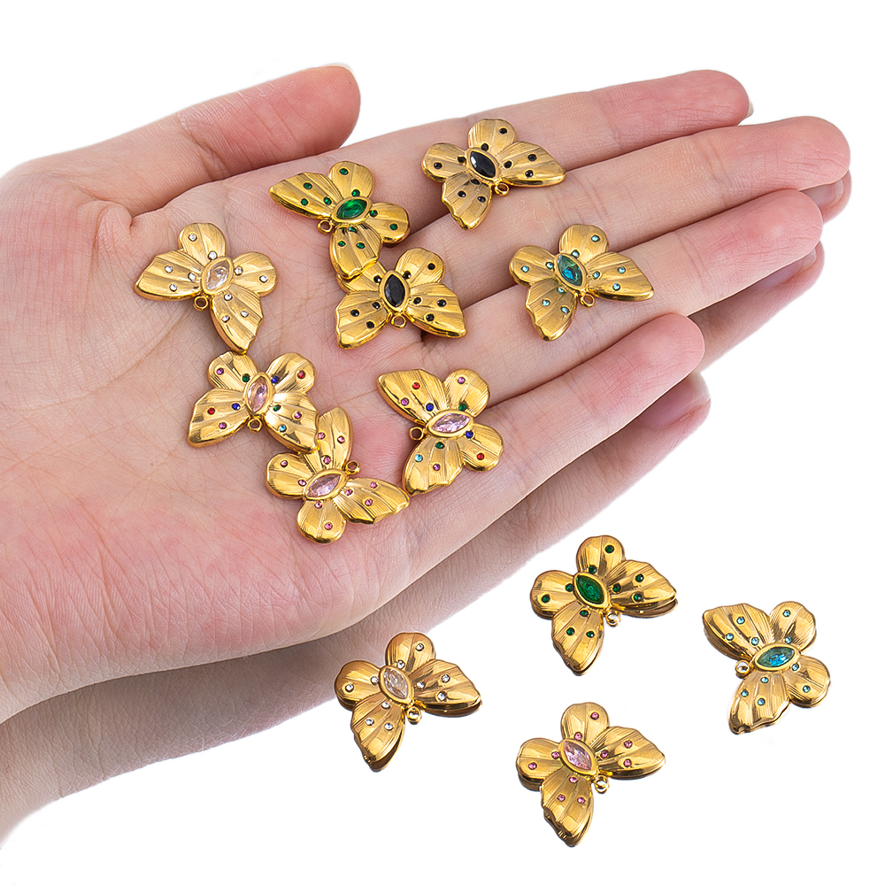 2pcs Enamel Butterfly Lava Lov - Jewelry Making Beginners avaliação e preço