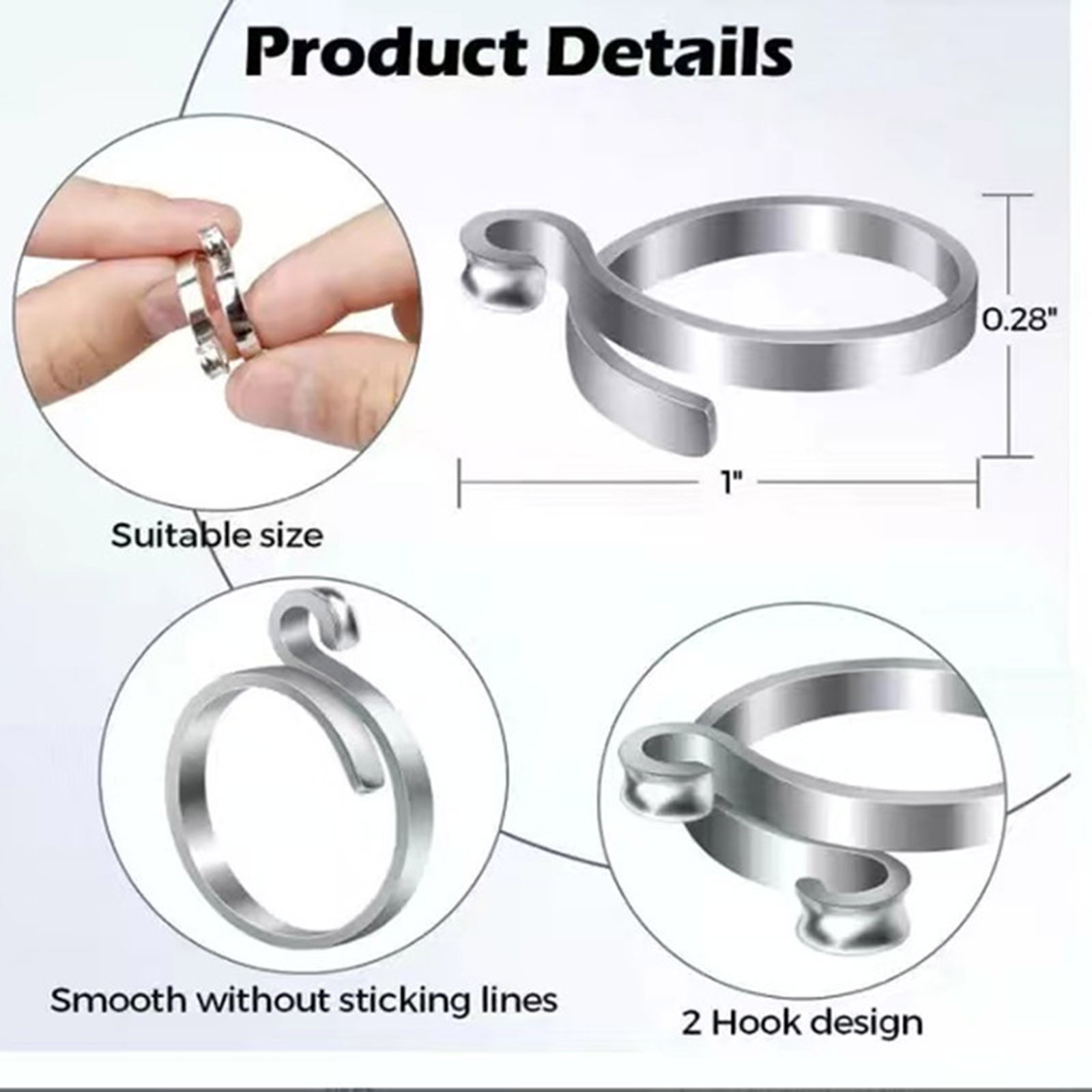 1Piece Zinc Based Alloy Knitti - Ring Blank Adjustable avaliação e preço