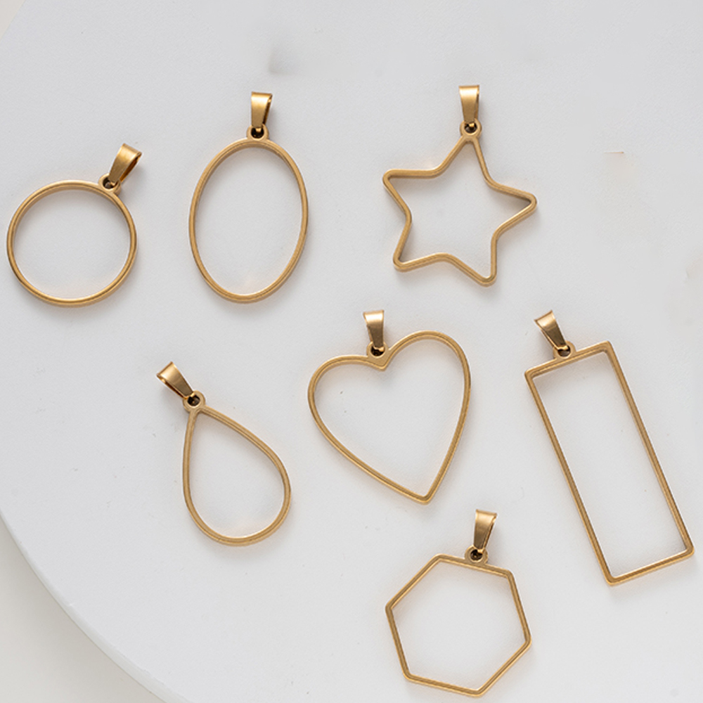 5pcs Stainless Steel Open Back - Jewelry Making Mold avaliação e preço