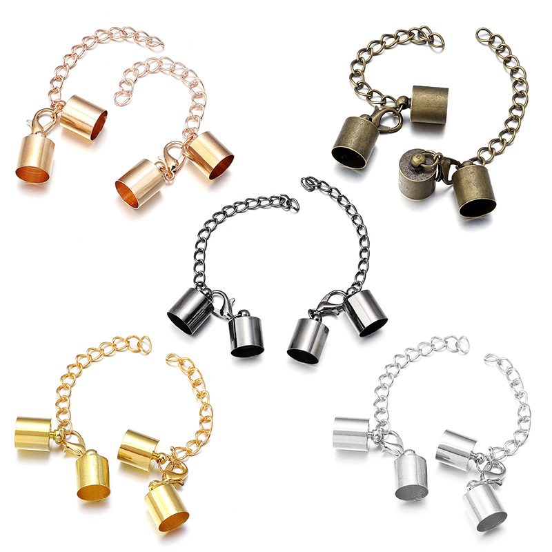 10Sets Leather Cord End Caps W - Jewelry Making Accessories avaliação e preço