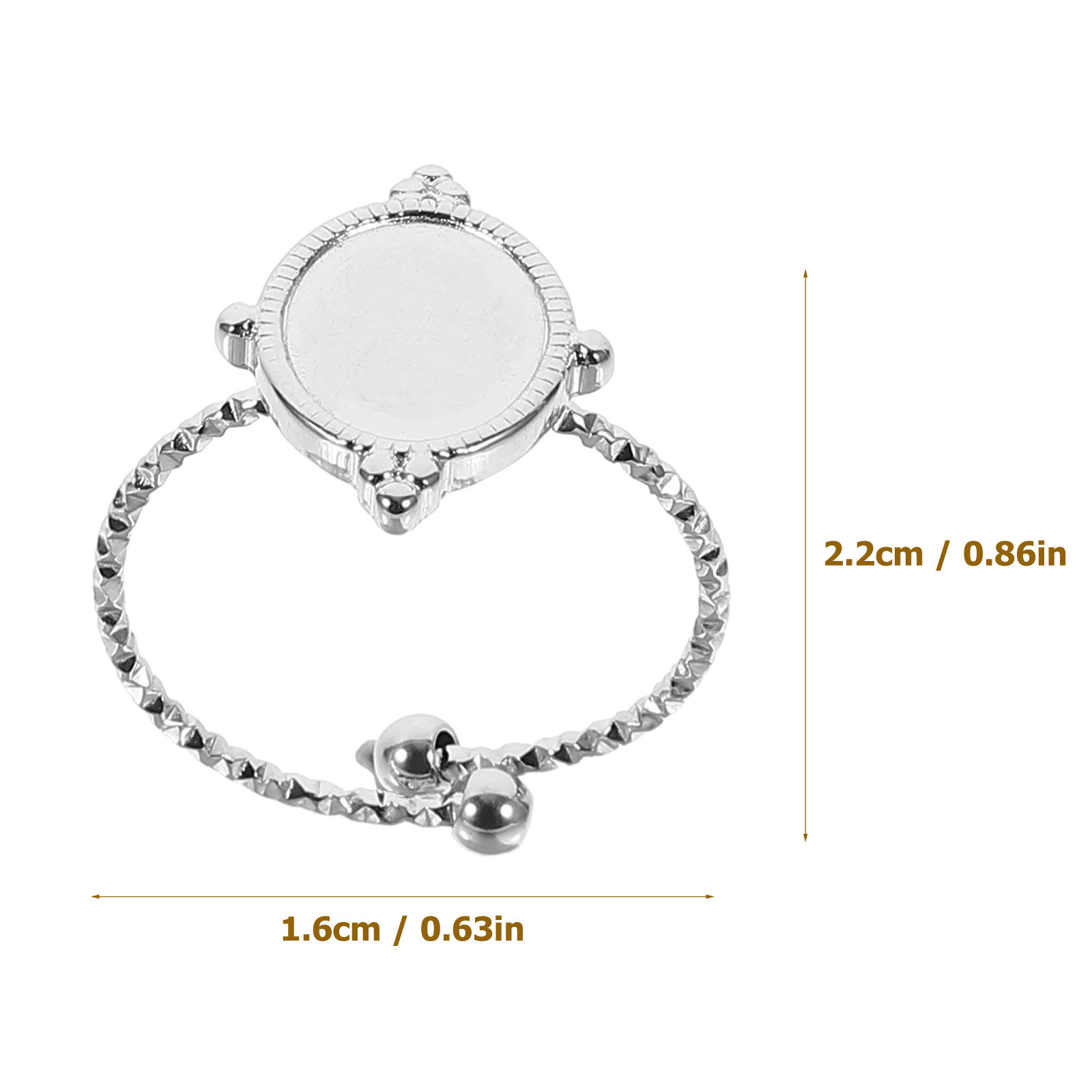 6Pcs Adjustable Stainless Stee - Ring Blank Adjustable avaliação e preço