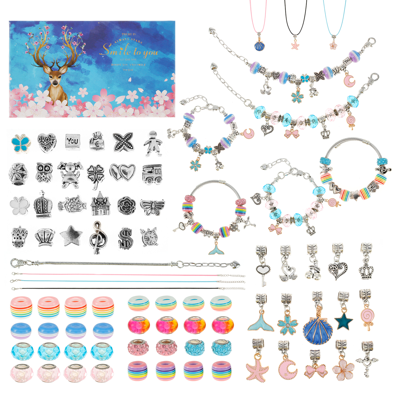 78Pcs Bracelet Making Kit Char - Jewelry Making Kits For Kids avaliação e preço