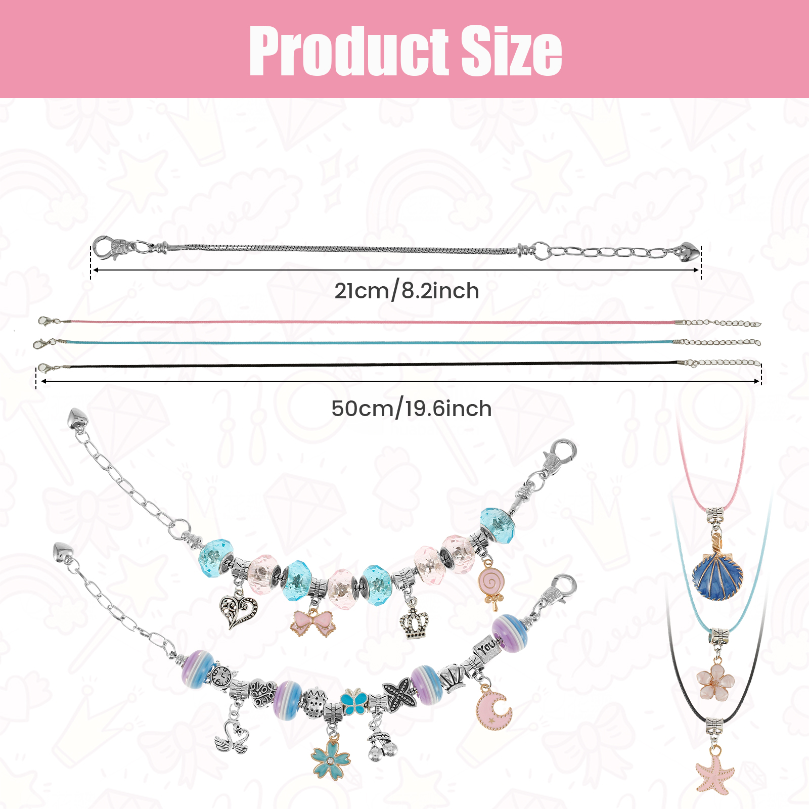 78Pcs Bracelet Making Kit Char - Jewelry Making Kits For Kids avaliação e preço