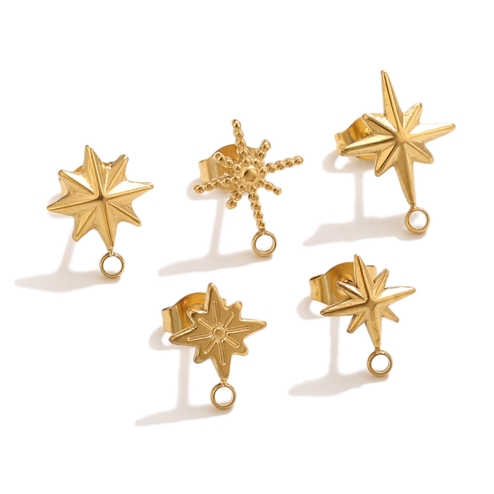 6pcs Stainless Steel Star Earr - Jewelry Making Beginners avaliação e preço
