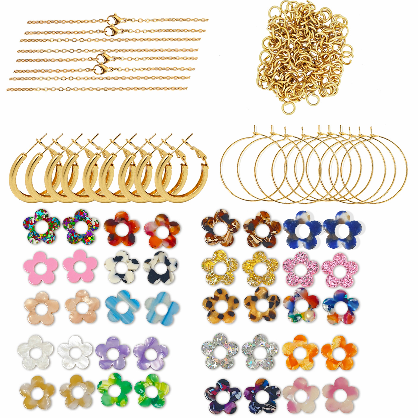 Cute Colorful Sequin Acrylic F - Jewelry Making Beginners avaliação e preço