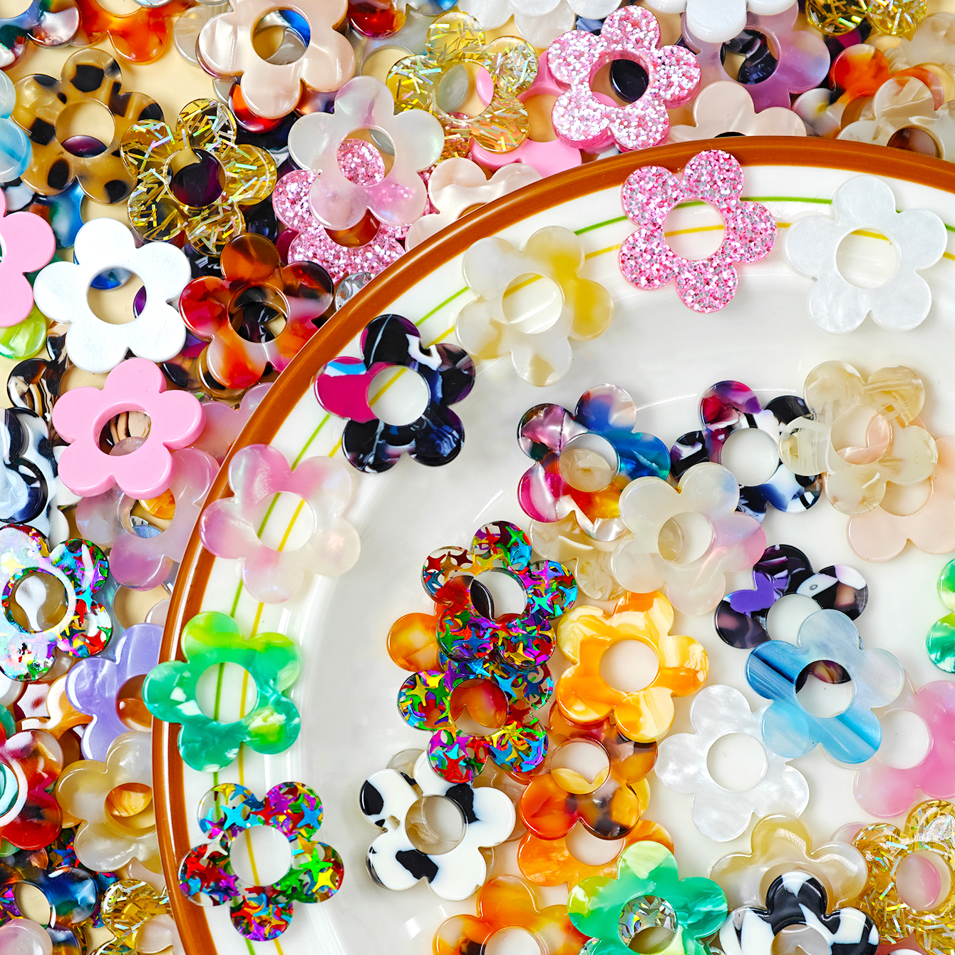 Cute Colorful Sequin Acrylic F - Jewelry Making Beginners avaliação e preço