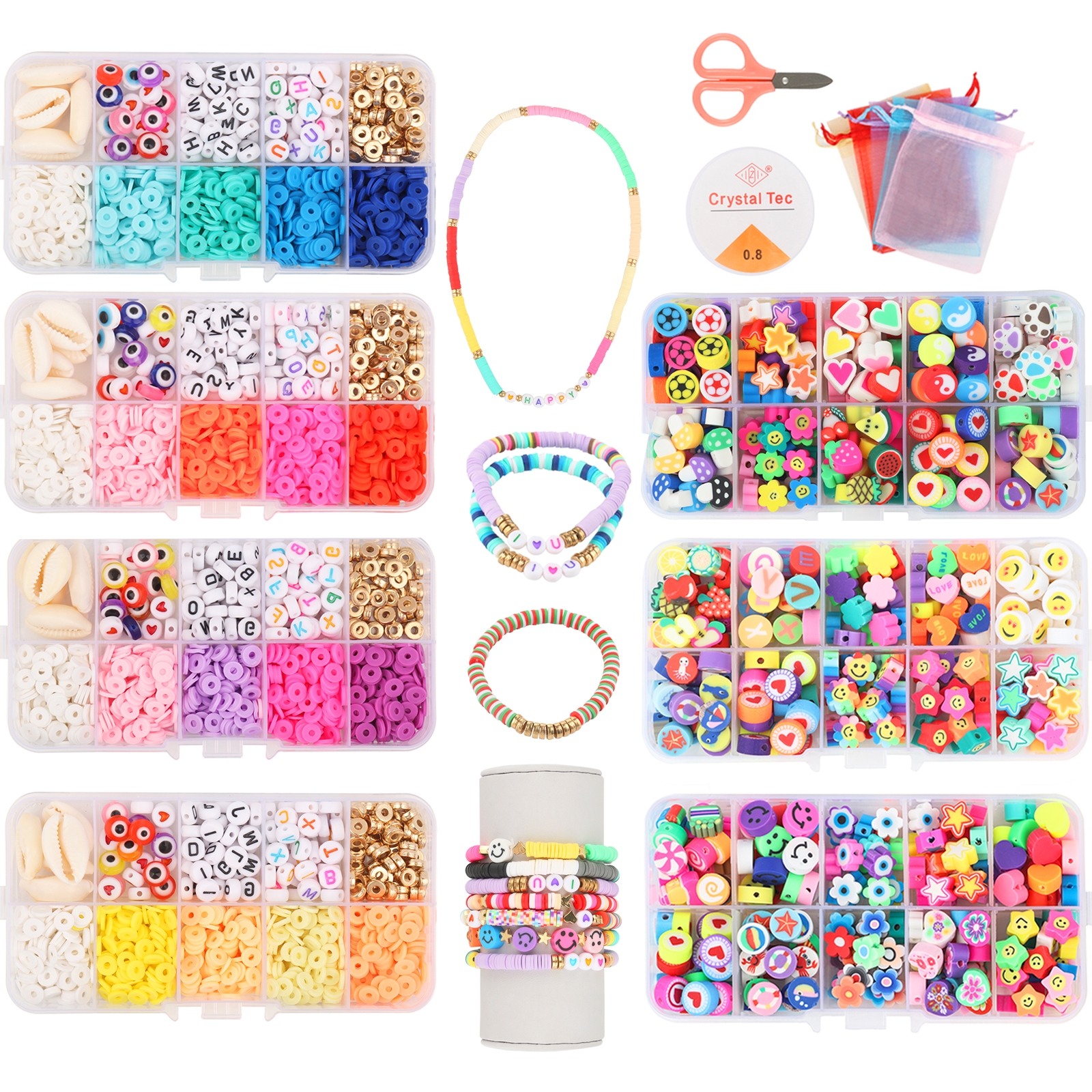 45 Types Boxed Beads Kits Poly - Jewelry Making Kits For Kids avaliação e preço