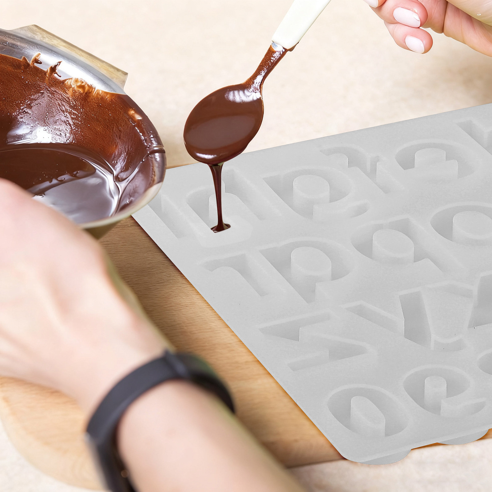 1Pcs Alphabet Numbers Silicone - Jewelry Making Mold avaliação e preço