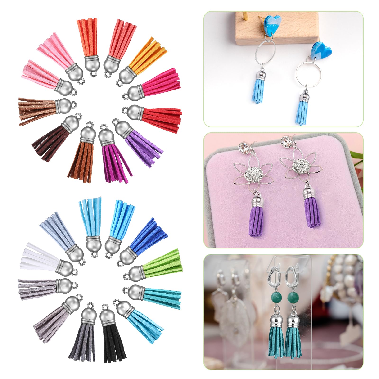 10/20/60 Pcs Mini Tassels Faux - Jewelry Making Beginners avaliação e preço