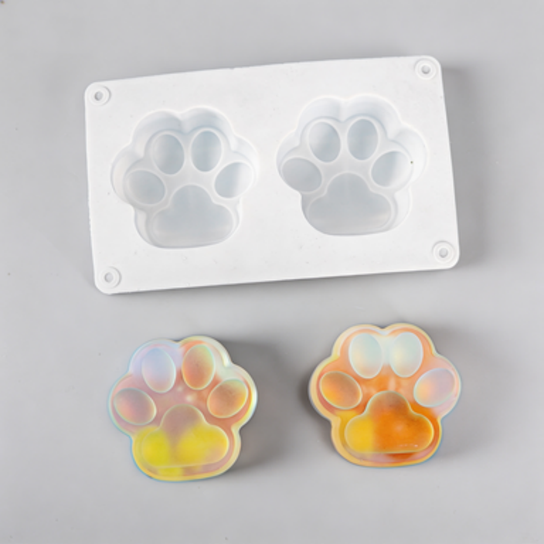 2-connected cat paw silicone m - Jewelry Making Mold avaliação e preço