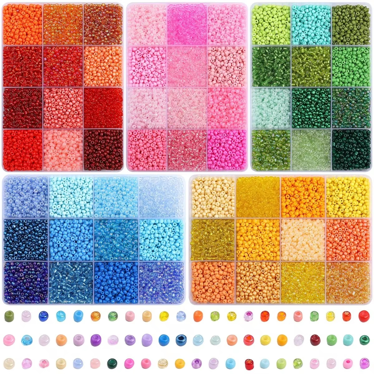 3600pcs 3mm Glass Seed Beads,  - Jewelry Making Tutorial avaliação e preço
