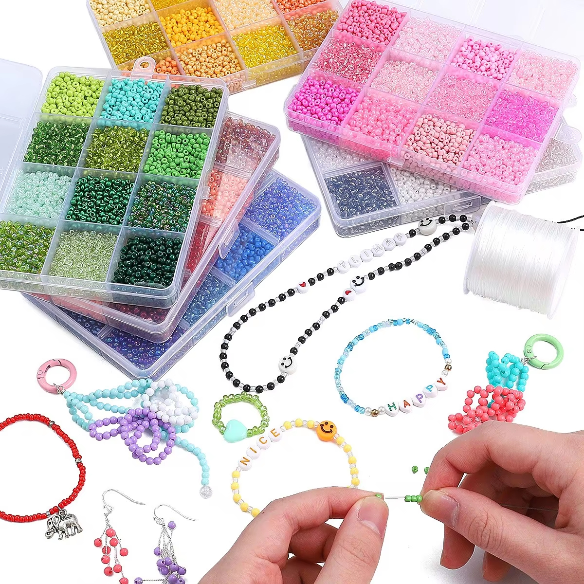 3600pcs 3mm Glass Seed Beads,  - Jewelry Making Tutorial avaliação e preço