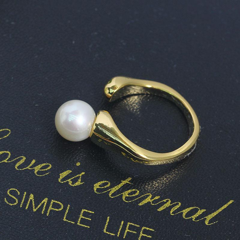 JZ044 Copper Gold Plated Adjus - Ring Blank Adjustable avaliação e preço