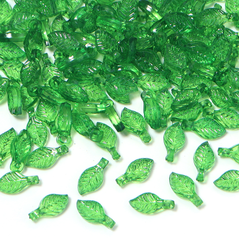 200pcs/lot Green Leaves Glass  - Jewelry Making Beginners avaliação e preço