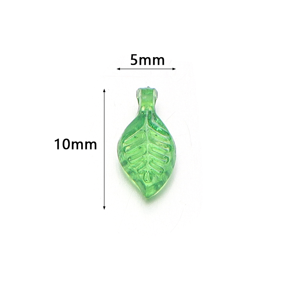 200pcs/lot Green Leaves Glass  - Jewelry Making Beginners avaliação e preço